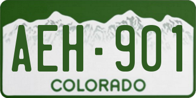 CO license plate AEH901
