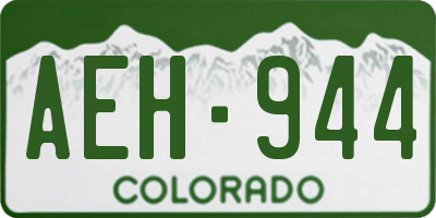 CO license plate AEH944