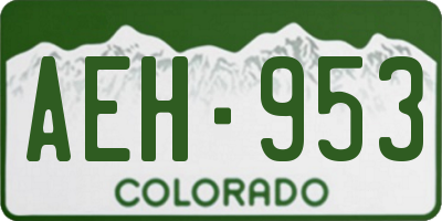 CO license plate AEH953
