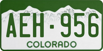 CO license plate AEH956