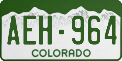 CO license plate AEH964