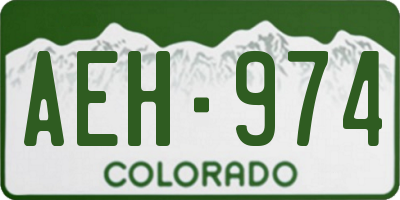 CO license plate AEH974