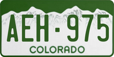 CO license plate AEH975