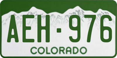 CO license plate AEH976
