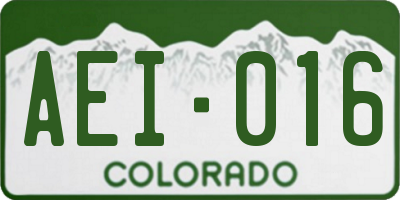 CO license plate AEI016