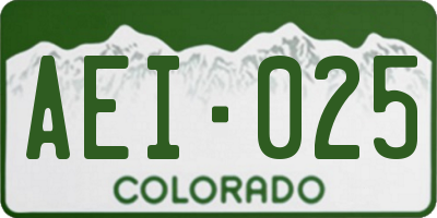 CO license plate AEI025