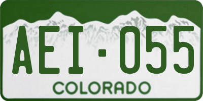 CO license plate AEI055