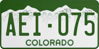 CO license plate AEI075
