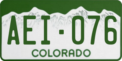 CO license plate AEI076