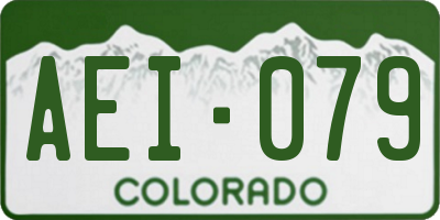 CO license plate AEI079
