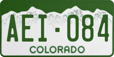CO license plate AEI084