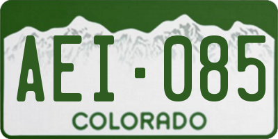 CO license plate AEI085
