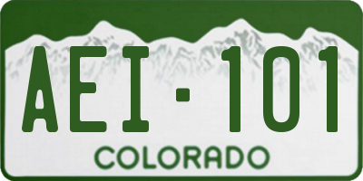 CO license plate AEI101