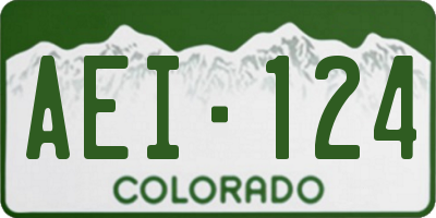 CO license plate AEI124