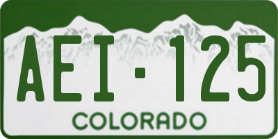 CO license plate AEI125