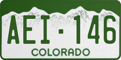 CO license plate AEI146