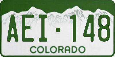 CO license plate AEI148