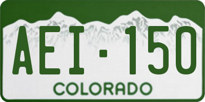 CO license plate AEI150