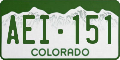 CO license plate AEI151