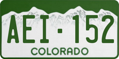 CO license plate AEI152