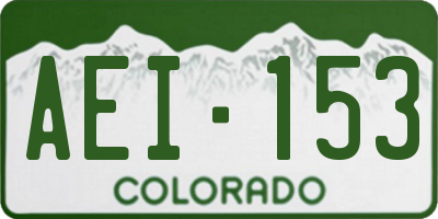 CO license plate AEI153
