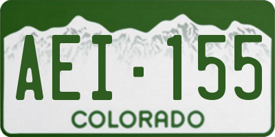 CO license plate AEI155