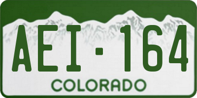 CO license plate AEI164