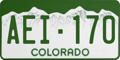 CO license plate AEI170