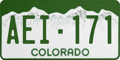 CO license plate AEI171