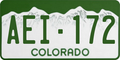 CO license plate AEI172
