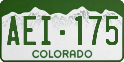 CO license plate AEI175