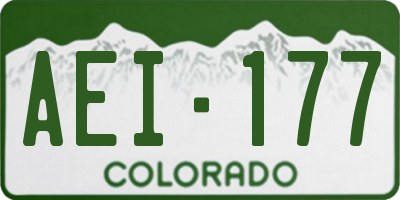 CO license plate AEI177
