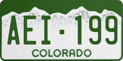 CO license plate AEI199