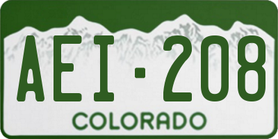 CO license plate AEI208