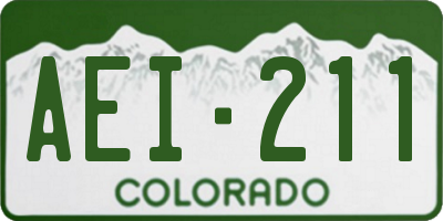 CO license plate AEI211