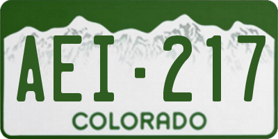 CO license plate AEI217