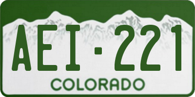 CO license plate AEI221