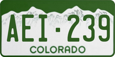 CO license plate AEI239