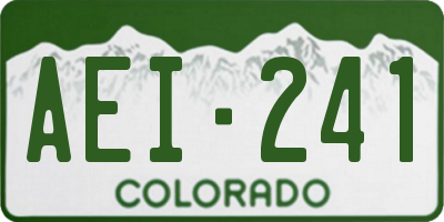 CO license plate AEI241