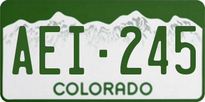 CO license plate AEI245
