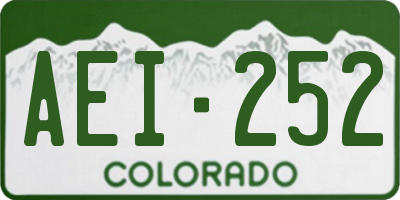 CO license plate AEI252