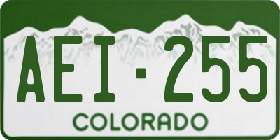 CO license plate AEI255