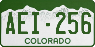 CO license plate AEI256
