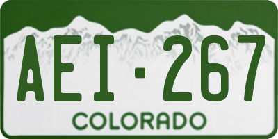 CO license plate AEI267