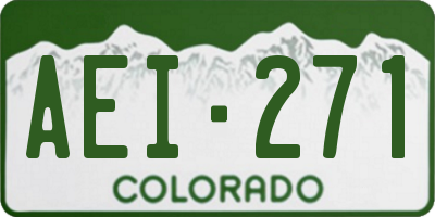 CO license plate AEI271