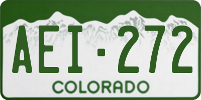 CO license plate AEI272