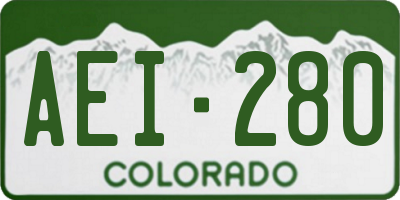 CO license plate AEI280