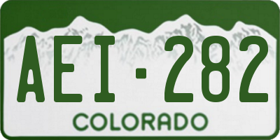 CO license plate AEI282