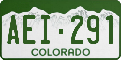 CO license plate AEI291