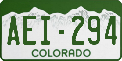 CO license plate AEI294